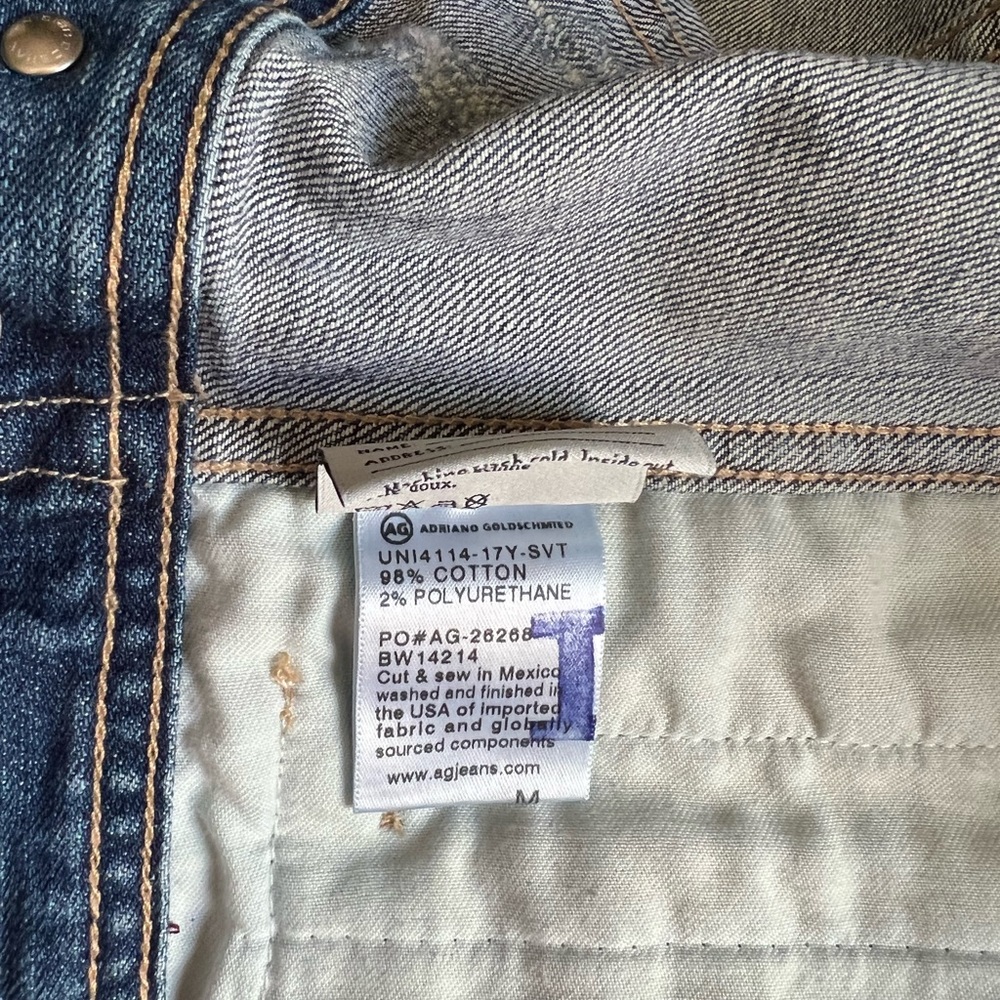 AG Jeans Adriano Goldschmied 17 Year Grouge Boyfriend Denim Jacket M - Picture 8 of 10